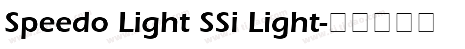 Speedo Light SSi Light字体转换
